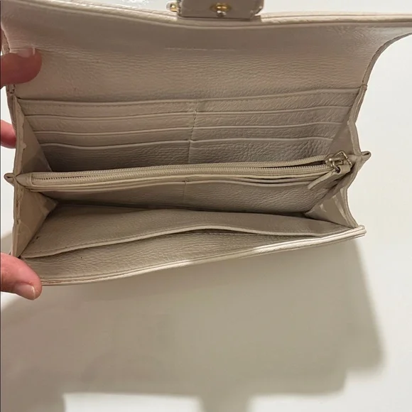 Michael Kors Beige Leather Wallet with Buckle - Picture 12 of 16